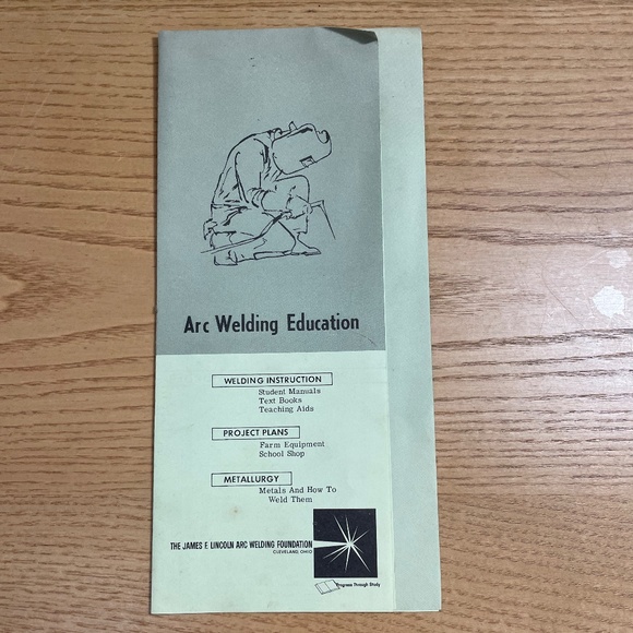 Vintage Lincoln Arc Welding Paper Lot Operation Manual Learning to Weld ++ 1961 - Picture 6 of 9